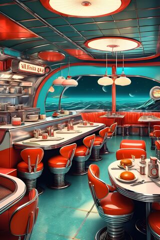 Futuristic 50's Diner