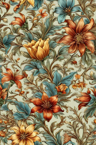 Floral Silk Background Texture