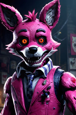 Spooky Pink Fox Charact..
