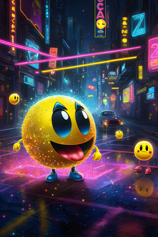 Neon Adventure with Pac-Man! 🌟