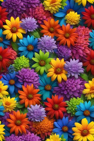 Vibrant Floral Explosion 🌼🌈