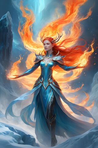 Fiery Sorceress in a Fr..