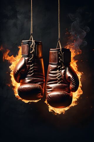 Flaming Boxing Gloves