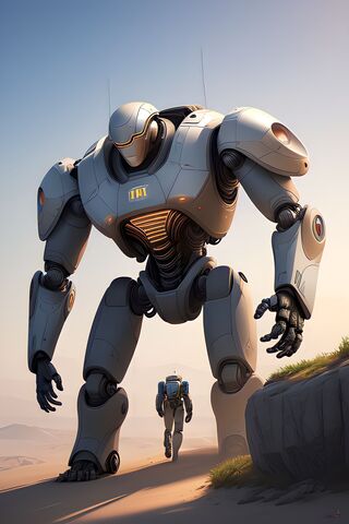 Giant Mech Encounter 🤖🌄
