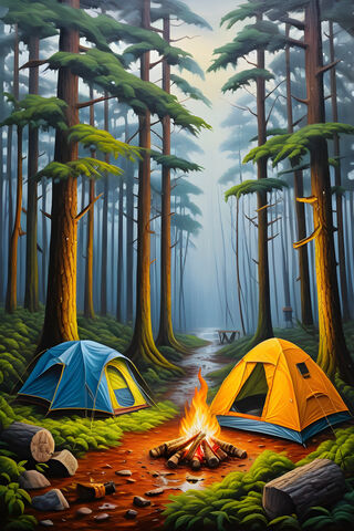 Cozy Campfire Retreat �..