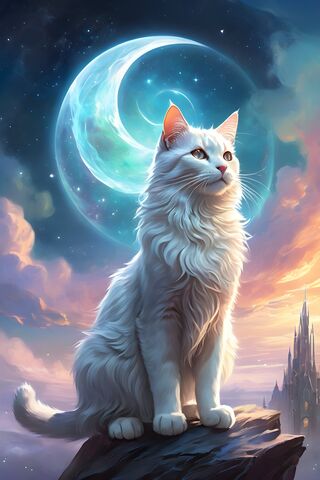 Majestic Moonlit Cat 🌙🐱