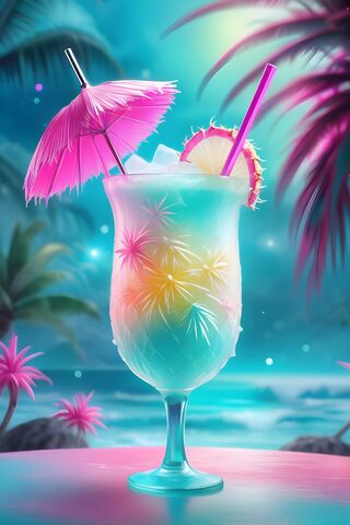Frozen Daiquiri, Night Sparkle, Beach,