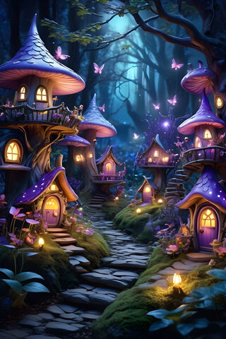 Forest Fairies At Night