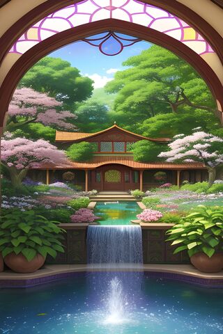 Fantasy Koi Waterfall Garden