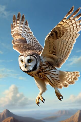 Majestic Owl in Flight ..