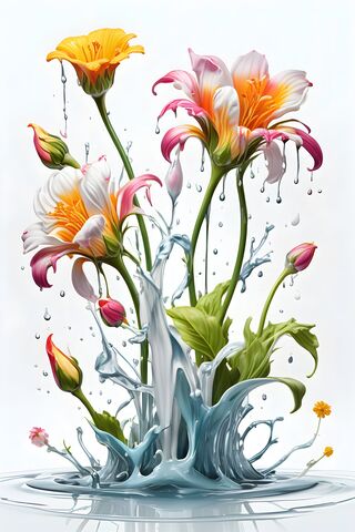 Blossoms in a Splash 🌸💦