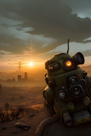 Sunset Over the Wasteland 🌅🤖