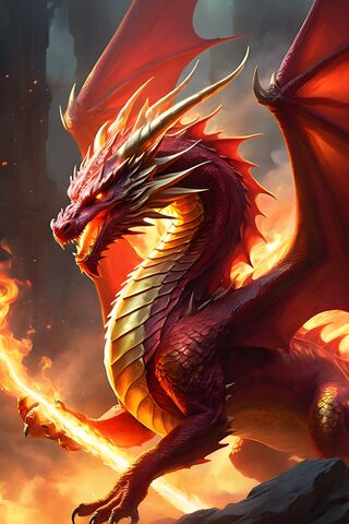 Flaming Red and Gold Dr..