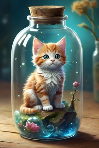 Fashionable Cute Chubby Cat