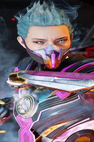Cyberpunk Warrior in Ac..