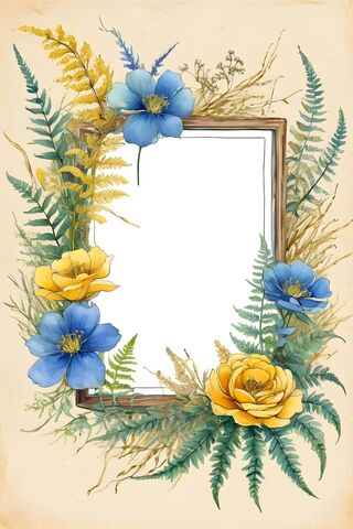 Flowers Around A Picture Frame