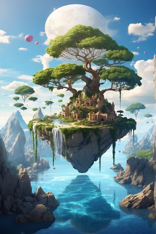 Enchanted Floating Island 🌳🏰✨