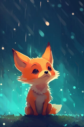 Rainy Day Wonder 🦊☔