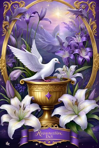 Flowers Vase Dove Banner