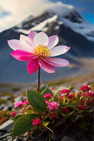 Blooming Beauty in the Mountains 🌸🏔️