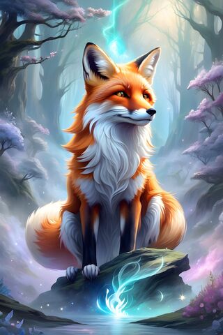 Enchanted Fox in a Mystical Forest 🌲🦊