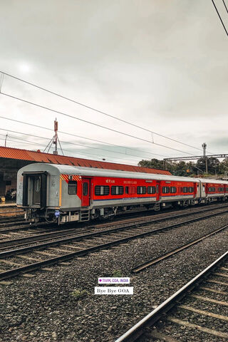 Vibrant Train at the Station