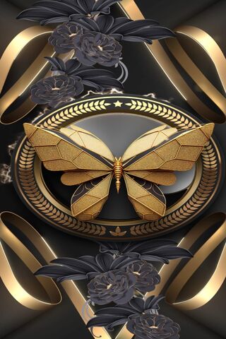 Golden Elegance 🦋✨
