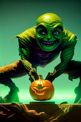 Goblin With A Pumpkin