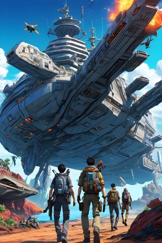 Giant Ship In Space