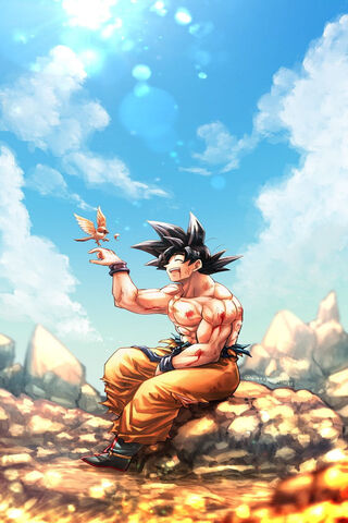 Goku's Serene Moment 🌤️✨