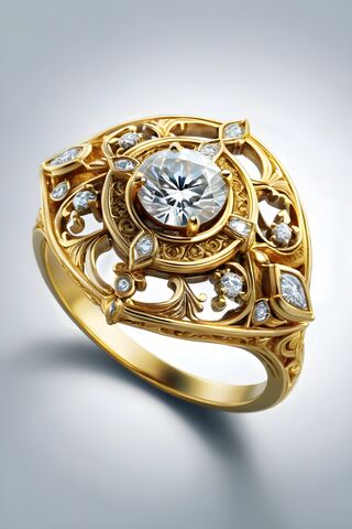 Gold and Diamond Ring