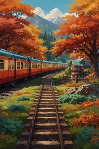 Autumn Train Journey 🍂🚂