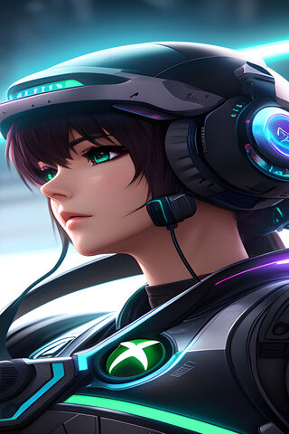 Futuristic Gamer Girl 🎮✨