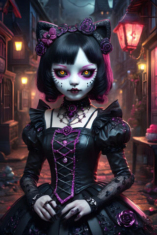 Goth Hello Kitty Girl