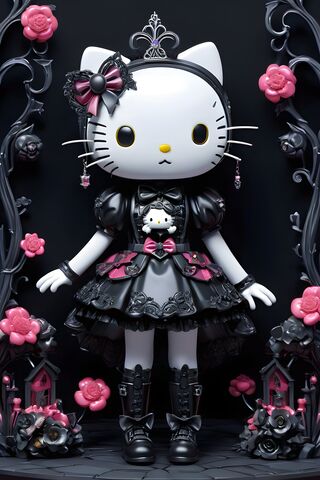 Gothic Hello Kitty Anime