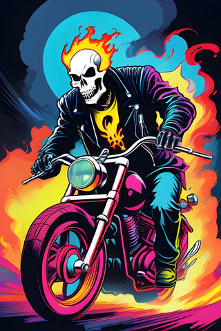 Ghost Rider on Fire! 🔥💀🏍️