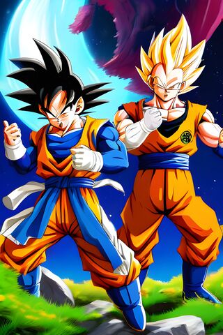 Goku and Vegeta HAVING FUN