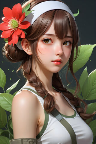 Girl With Flower