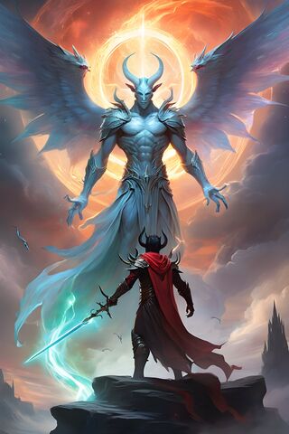 Epic Confrontation: Light vs. Darkness ⚔️✨