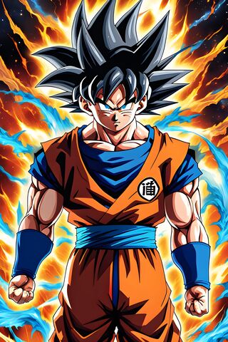 Goku's Fiery Transforma..