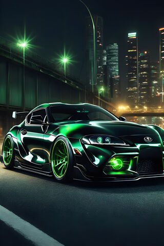 Green Toyota Supra MK5