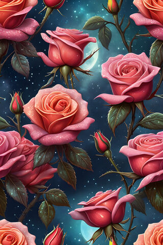 Celestial Blooms: A Dance of Roses 🌹✨