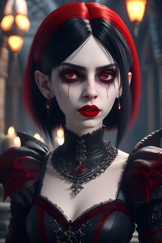 Goth With Red Eyes