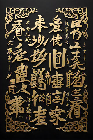 Gold Ai Chinese Writing