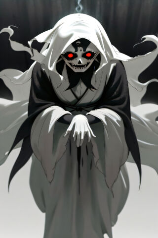 GHOST BLACK AND WHITE