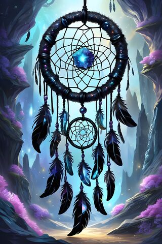 Geode Dream Catcher Black
