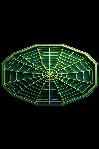 Green Spiderweb Art