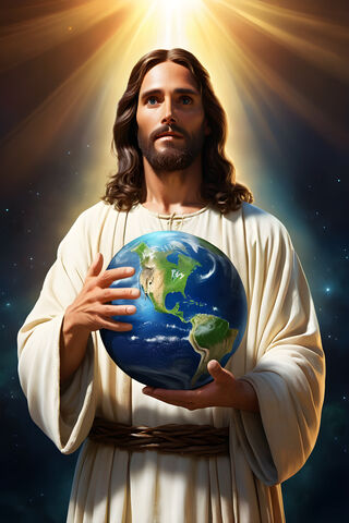 God Holding Earth