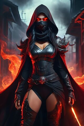 Glowing Red Eyes Mystical Assassin