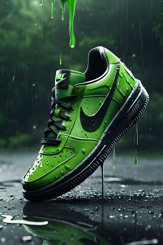 Green Rain Nike Logo